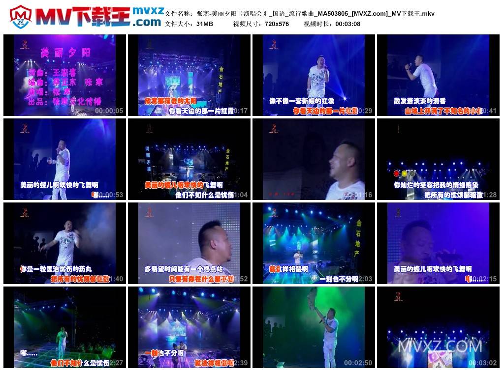 张寒-美丽夕阳〖演唱会〗_国语_流行歌曲_MA503805